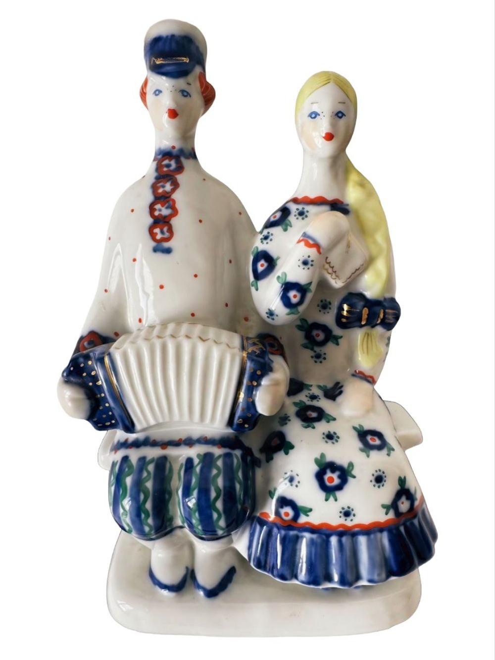 Фарфоровая статуэтка "Посиделки под гармонь" Киевский ЭКХЗ