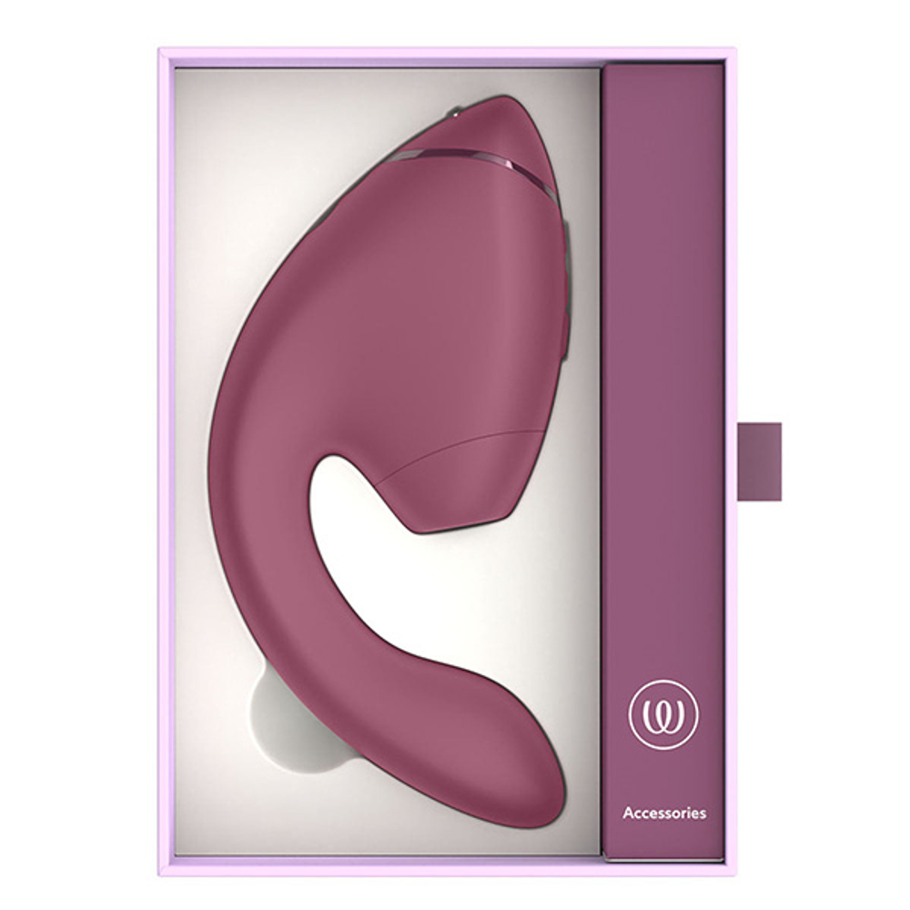 Розовый вибратор 19,5см с вакуумным стимулятором Womanizer Next Duo Dusky Pink WZ142SG3
