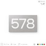 Номер на дверь 578, табличка на дверь для офиса, квартиры, кабинета, аудитории, склада, серая 120х70 мм, Айдентика Технолоджи
