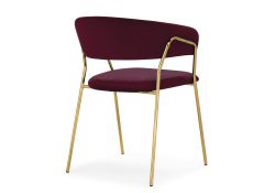 Стул на металлокаркасе Kamelia 1 wine red / gold