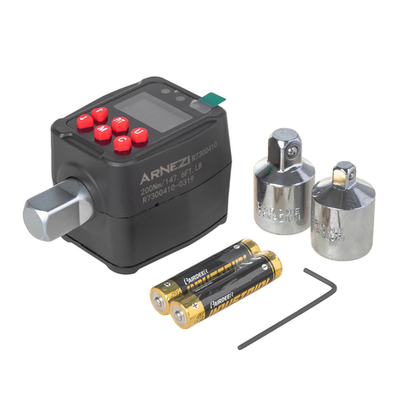 Ключ динамометрический 1/2" 10-200 Нм, цифровой в кейсе с переходниками L=75мм ARNEZI R7300410