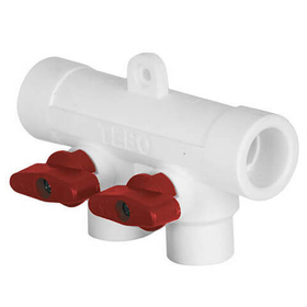 Распределительный коллектор TEBO TR-TB 40 х 20 х 2 отопительных контура (красный)