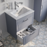 Тумба напольная IDDIS Oxford, 60 см, светло-серый, OXF60L0i95