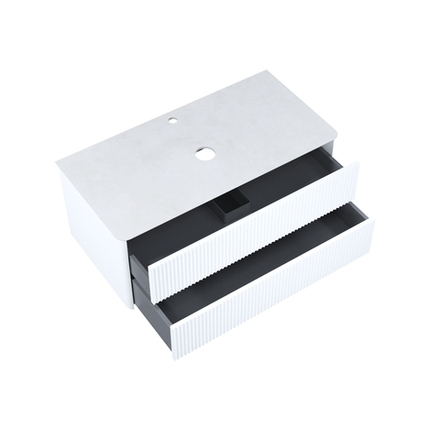 Тумба подвесная IDDIS Aiger, со столешницей, 100 см, белый, AIG10W0i95K