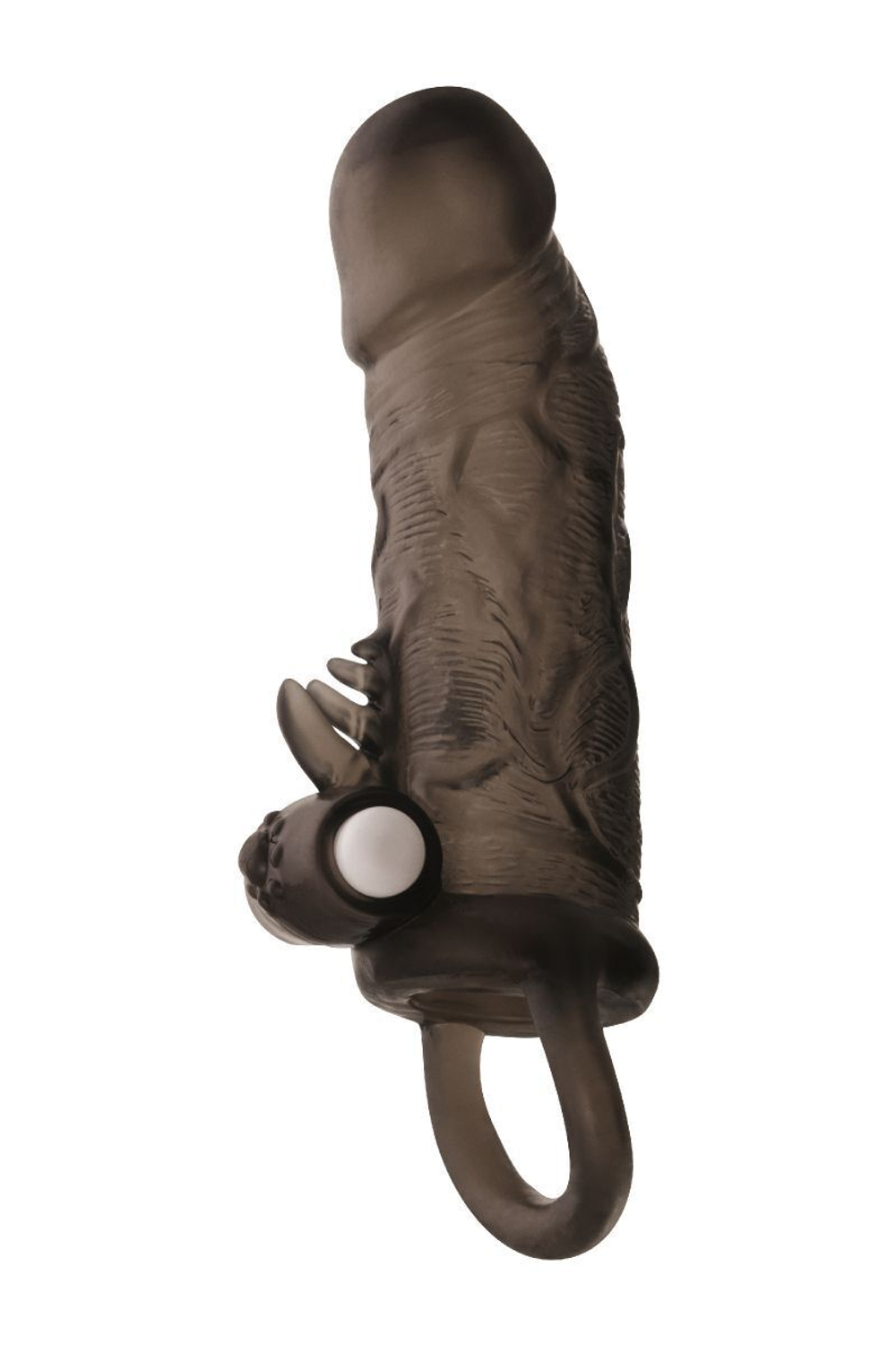 Чёрная насадка на пенис Toyfa XLover с вибрацией (Цвет: черный)