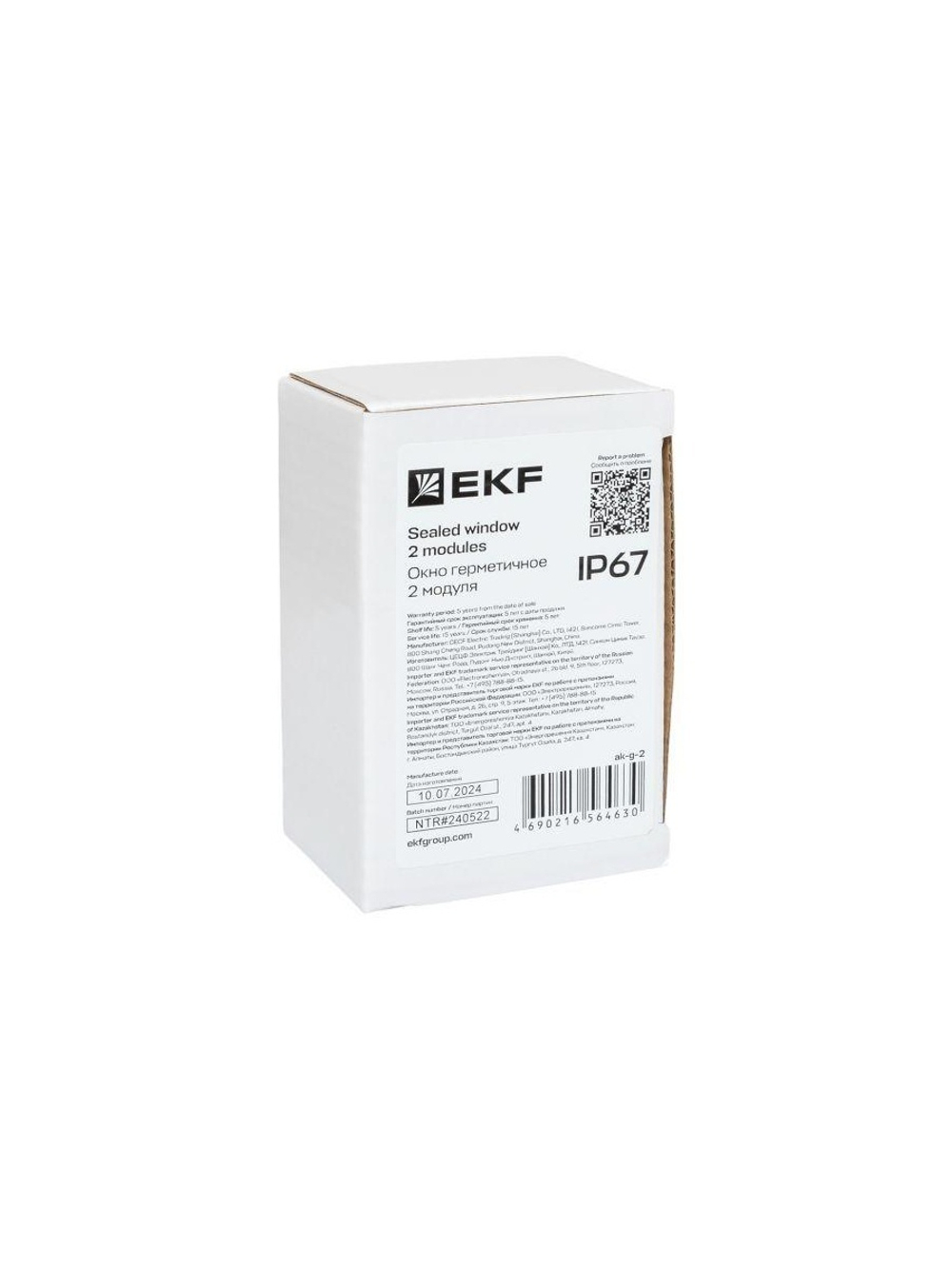 Окно герметичное 2 мод. IP67 PROxima EKF ak-g-2