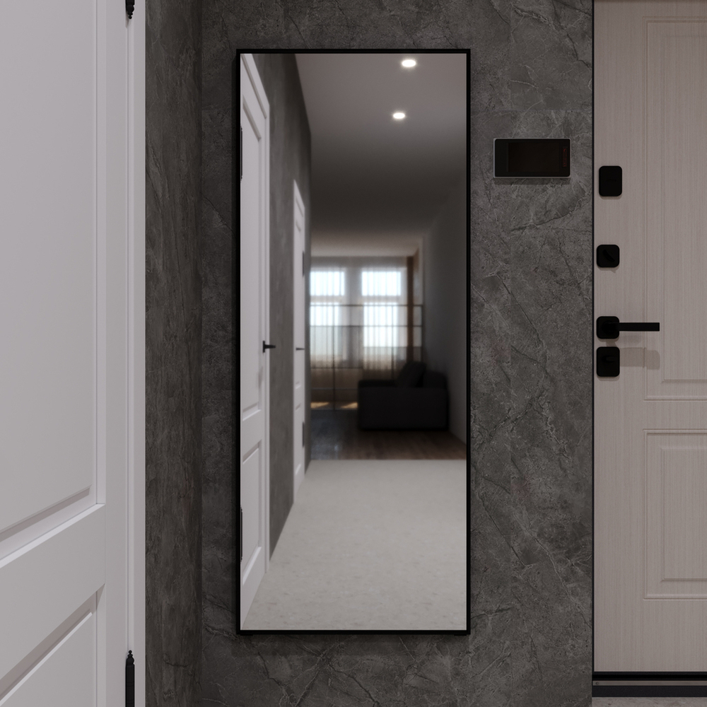 Зеркало MIXLINE "Графика" 600*1500 (ШВ) напольное, алюминиевый профиль ЧЕРНЫЙ