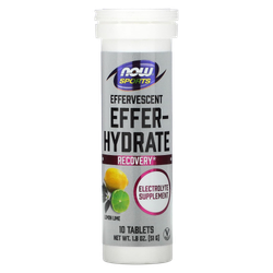 Now Foods Sports Effer-Hydrate 10 таблеток 51 г , Электролиты , Изотоник