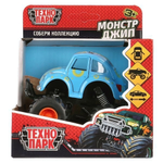 Модель ин. мет. "Монстр Джип" 11,5см, синий откр двер, рессоры,коробка (Технопарк)