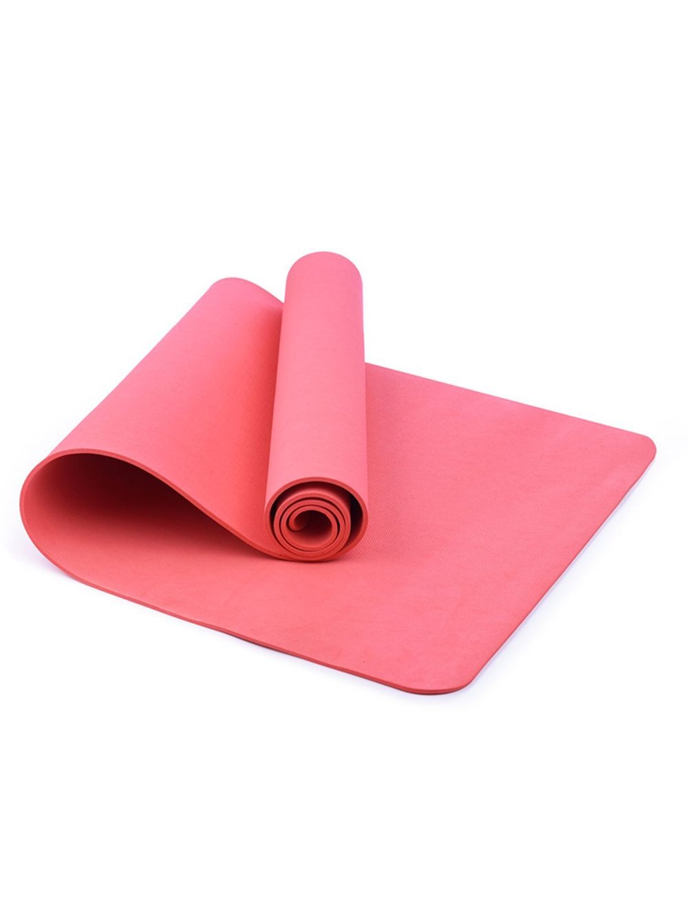 Коврик для фитнеса и йоги 61х173 см (ярко розовый цвет)