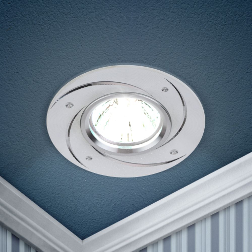 KL43 WH/1 Светильник ЭРА Светильник ЭРА литой алюминевый MR16,12V/220V, 50W белый | Алюминиевые встраиваемые светильники