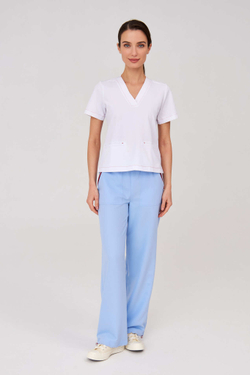 Брюки свободные медицинские женские Йошо, скайблю Old