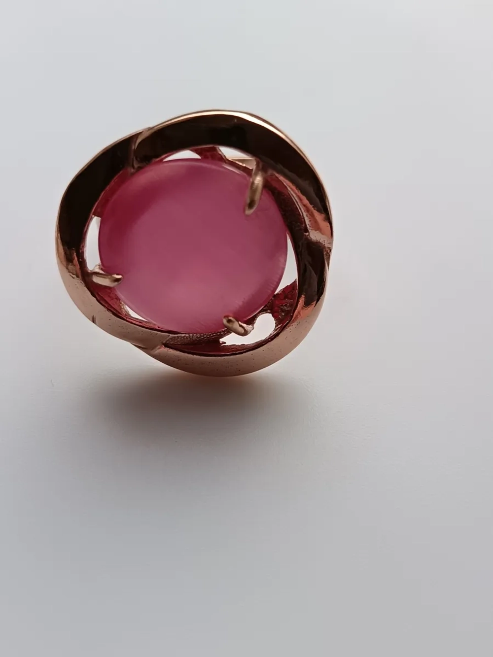 Кольцо бижутерное со вставкой кошачий глаз