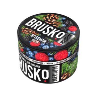 Бестабачная смесь для кальяна BRUSKO 50г MEDIUM - Ягодная Хвоя