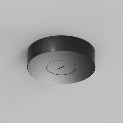 TR5510-BK Накладное основание с возможностью размещения блока питания и подачи питания треку-ремню Belty, серия Base, D205*H50мм, IP20, черный, алюминий