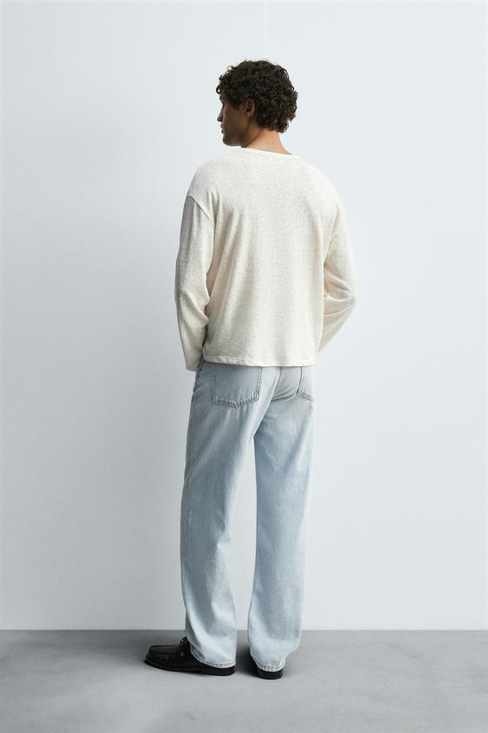 ZARA ДЖИНСЫ STRAIGHT FIT, ГОЛУБОЙ