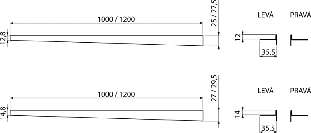 Pейка AlcaPlast для пола с уклоном APZ901M/1000 Левое, 1м, Толщина плитки 10мм,