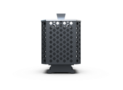 Банная печь Душа- 15 Сетка Перфорация Закрытая Каменка стекло 8мм