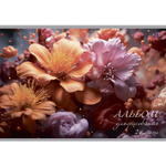 Альбом для рисования А4 24л., Alingar, на скрепке, мелованный картон (стандарт) 210 г/м2, офсет 100 г/м2, "Цветы", 4 дизайна в пленке т/у