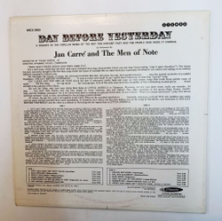 Винтажная виниловая пластинка LP Jan Carre And The Men Of Note Day Before Yesterday (USA 1969)