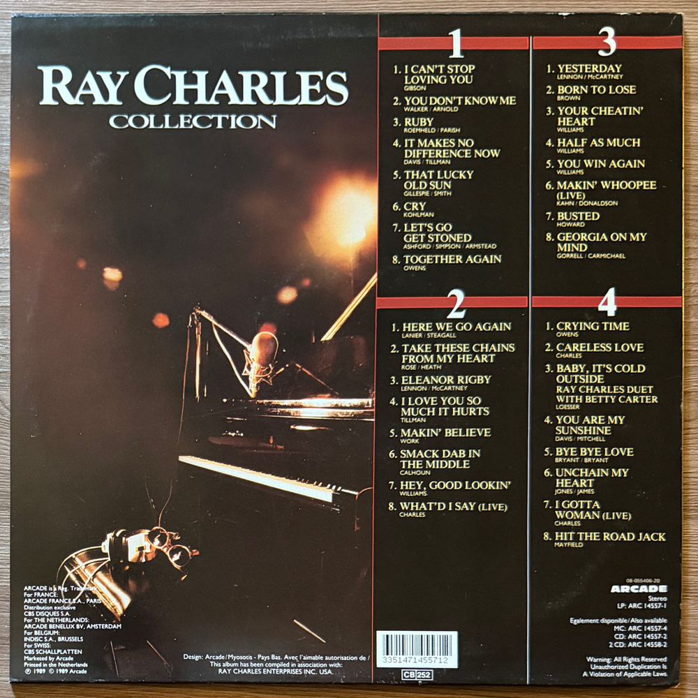 Ray Charles ‎– Collection 2LP (Голландия 1989г.) Т