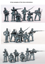 ACW120 American Civil War Union Infantry in sack coats Skirmishing 1861-65 2