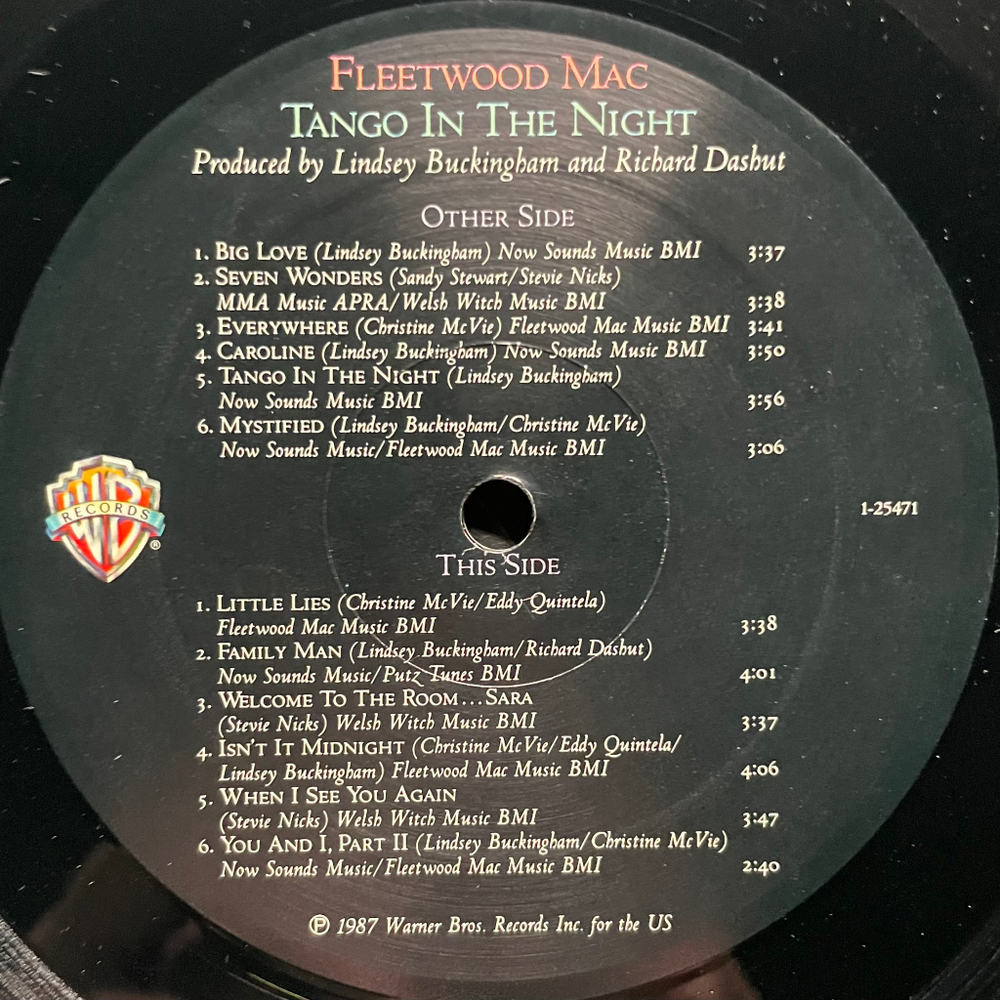 Fleetwood Mac ‎– Tango In The Night (США 1987г.)