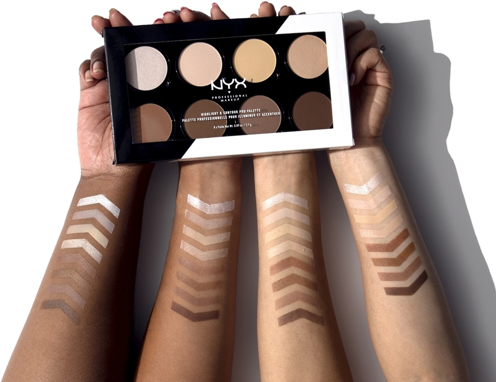 NYX Professional Makeup Highlight & Contour PRO - палитра для контурирования лица, 8× 2,7 g