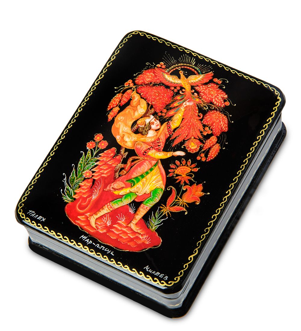 Народные промыслы ШК-19/ 4-L Шкатулка в технике декупаж «Жар-птица» (10х8х3,5)