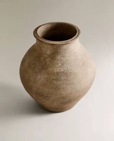 ZARA HOME ВАЗА, ЖЕЛТОВАТО-БЕЛЫЙ