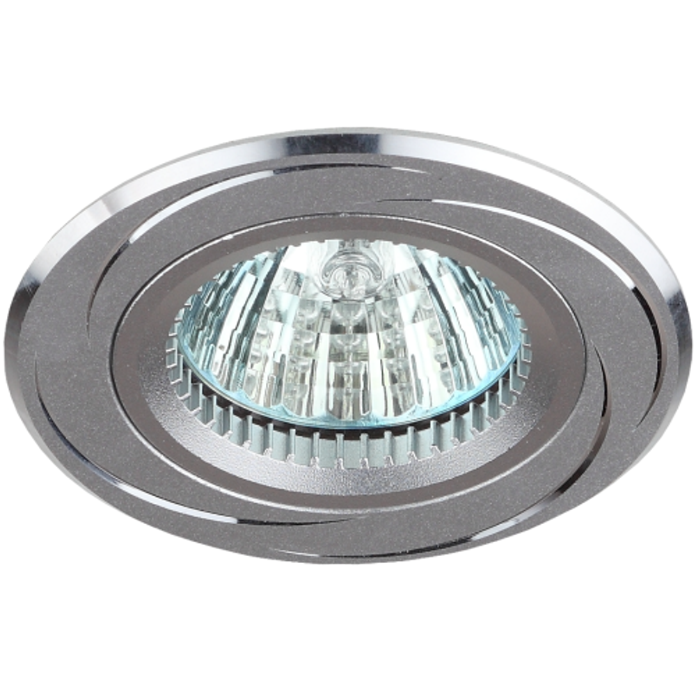 Встраиваемый светильник алюминиевый ЭРА KL34 AL/SL/1 MR16, 12V, 50W хром