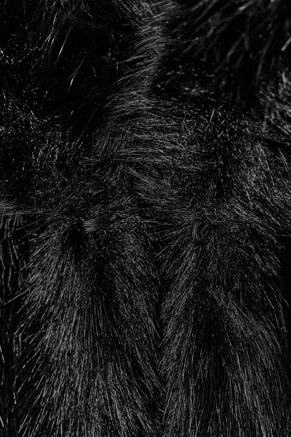 ZARA КОРОТКАЯ ШУБА ИЗ ИСКУССТВЕННОГО МЕХА, ЧЕРНЫЙ