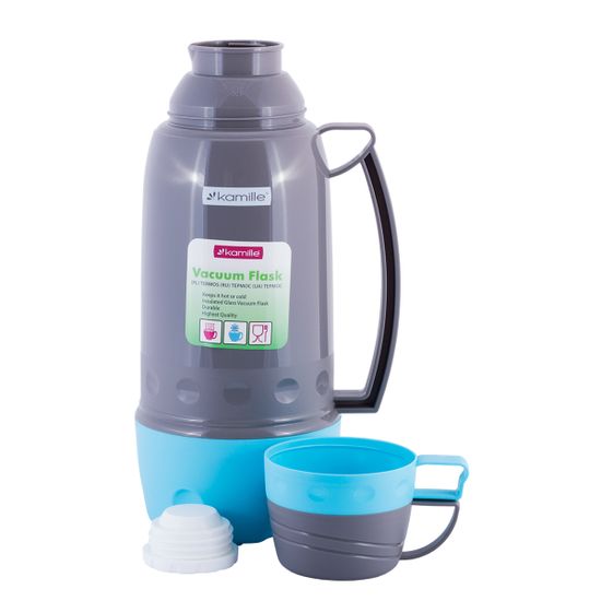 Термос 1,8 л. со стеклянной колбой Kamille KM 2081 пластиковый корпус