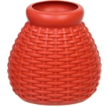 Ваза из пластика «Дениз» 9*7см цвет коралловый
