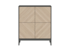 Шкаф Fjord 4 двери (темно-серый)