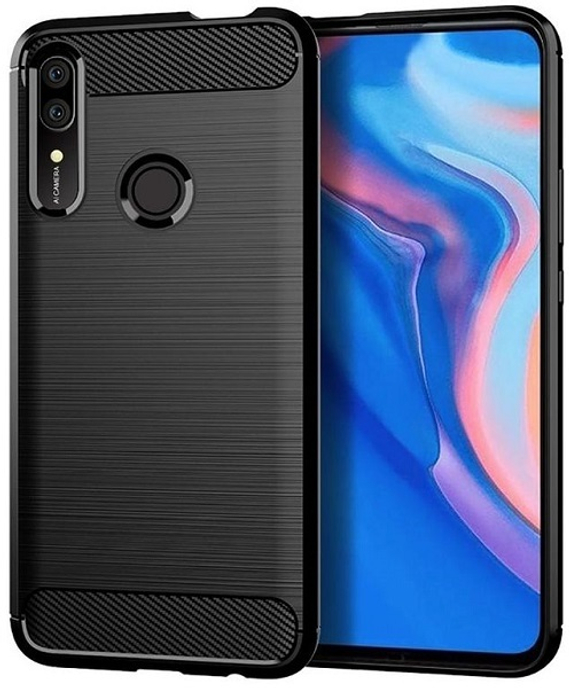 Чехол для Huawei P Smart Z (Y9 Prime 2019, Enjoy10 Plus, 9X Premium) цвет Black (черный), серия Carbon от Caseport