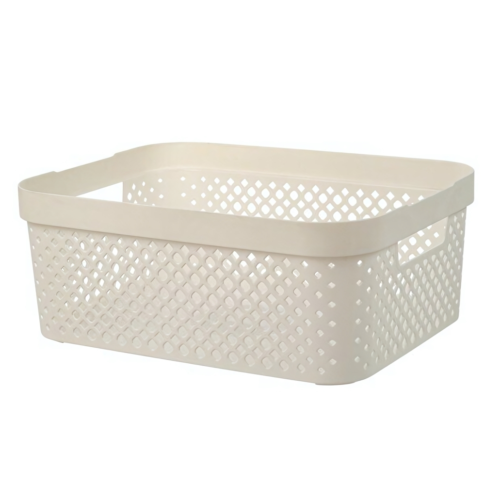 Корзина для хранения Plast Team STOCKHOLM, 10 л молочный туман