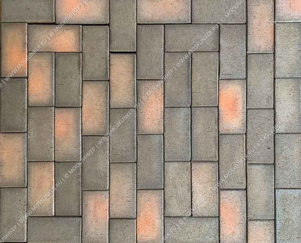 ЛСР,  Темно-красный флэшинг Глазго, 200x100x50 - Клинкерная тротуарная брусчатка