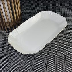 Lenardi 226-182 Прямоугольное блюдо 30см MARIA GOLD в под.уп.(х24)Фарфор