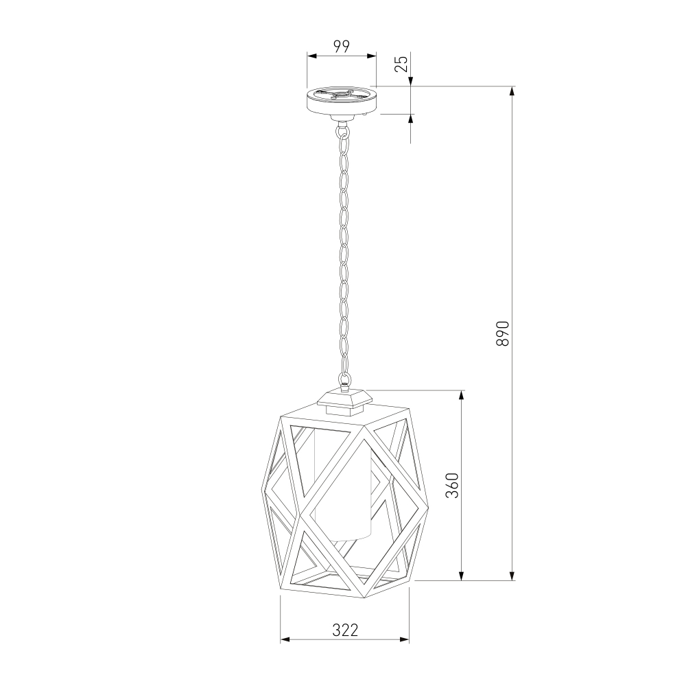 Уличный подвесной светильник Ambra H IP33 35133/H черный