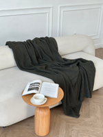 Вязанный плед из органического хлопка Alina Ecocotton 160x220 Green