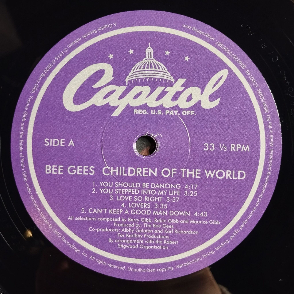 Винтажная виниловая пластинка LP Bee Gees Children Of The World (EU 2020)