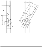 Рейки в прихожей из Сосны 35х45мм с откидными крючками