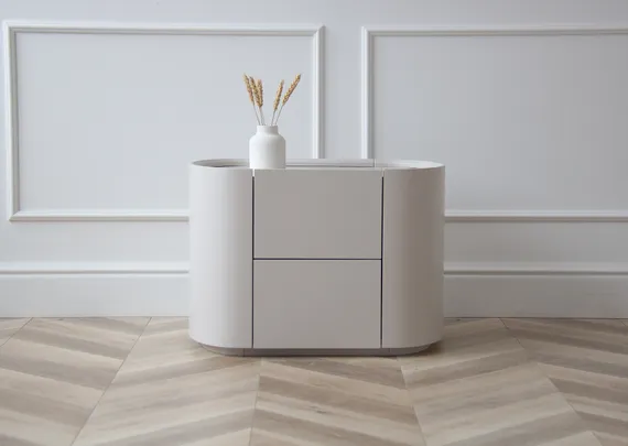 Тумба прикроватная Lagom 2 ящика ширина 60 см (дымка)