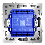 Перекрестный переключатель встраиваемый VOLTUM S70 двухклавишный 10А, (белый матовый)