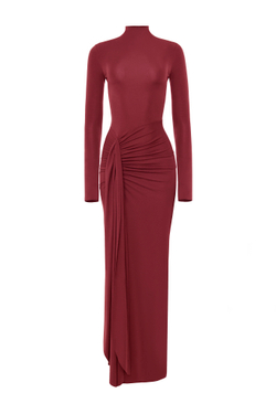 «Sculpting jersey dress» Платье из эластичного трикотажа с разрезом.