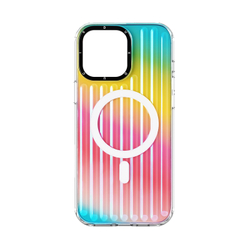 Усиленный прозрачный чехол (Gradient Rainbow) с поддержкой MagSafe от Dux Ducis для iPhone 16 Pro Max, серия Zest Series Case