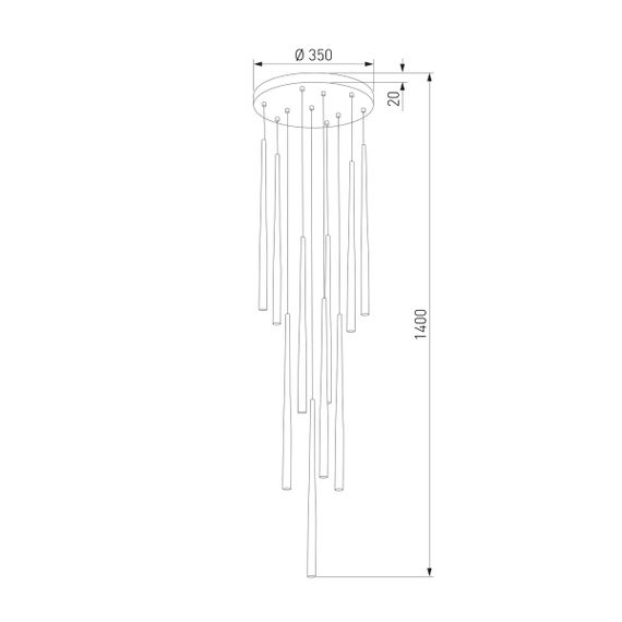 Подвесная люстра TK Lighting 10118 Piano