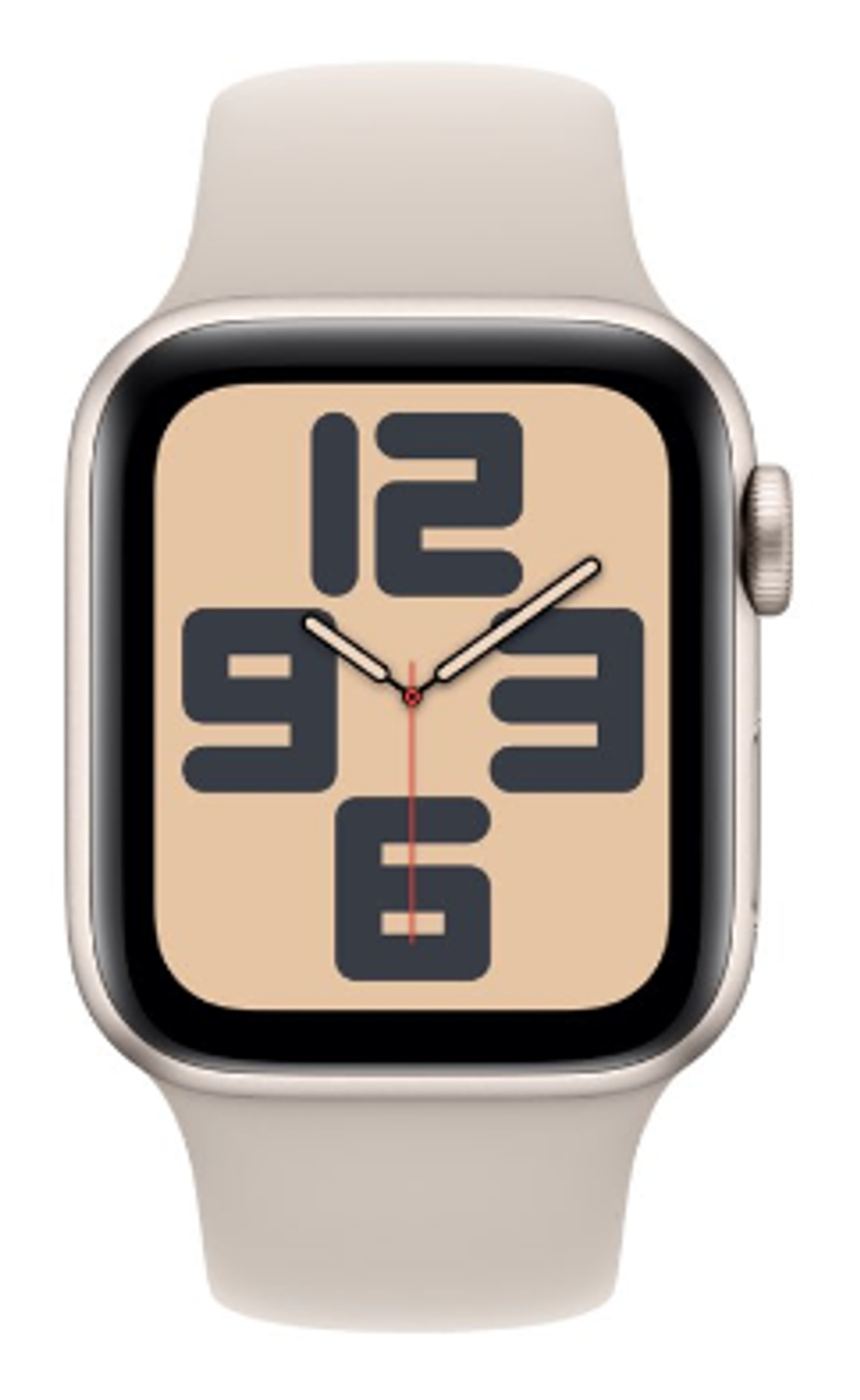 Apple Watch SE (2024) 40mm Starlight Aluminium Case with Starlight Sport Band (S/M)