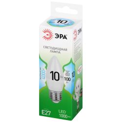 Лампа светодиодная ЭРА GREEN LINE LED B35-10W-840-E27 GL 10Вт свеча яркий белый свет E27 | Лампы cветодиодные Свеча (B/C)